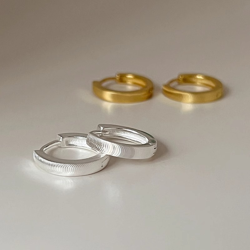 Minimalist Wire-drawn Hoop Earrings For Womenlight Luxury