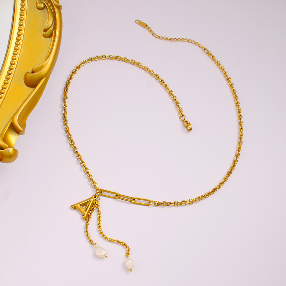 DIY Hand-assembled Clavicle Chain Cross-border European And American Style Personalized Letters