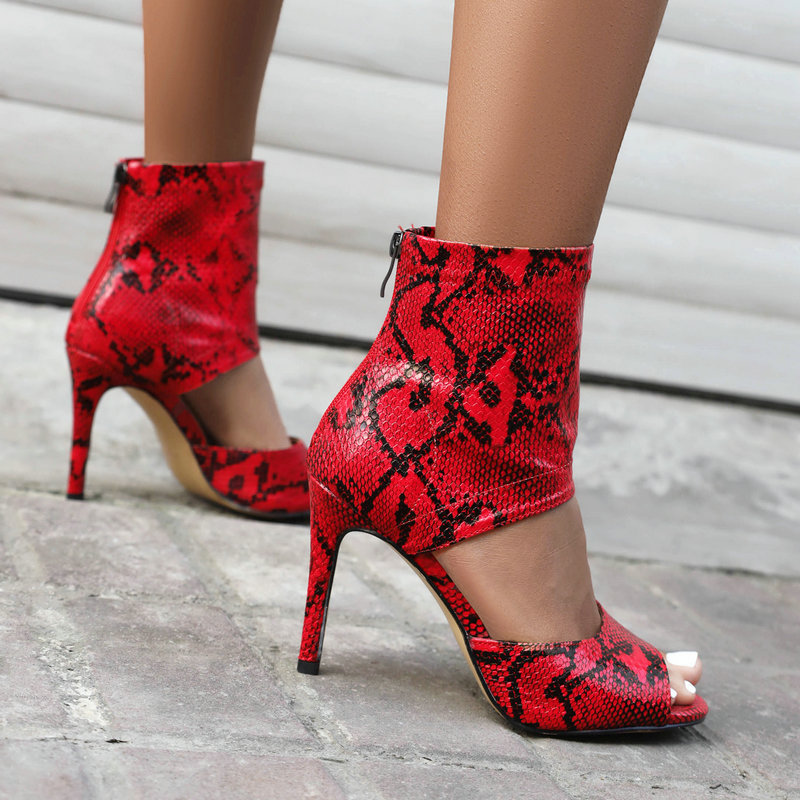 Snakeskin Ankle Boots, picture 3 of 6