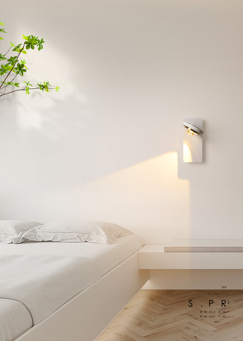 Title 2, Minimalist Wall Lamp for Bedroom Bedside Eye Pr...