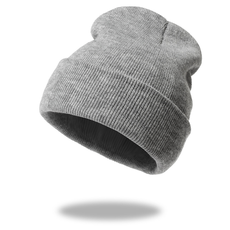 Women's Keep Warm Pure Color Knitted Hat Gray - Shop at LoveMi