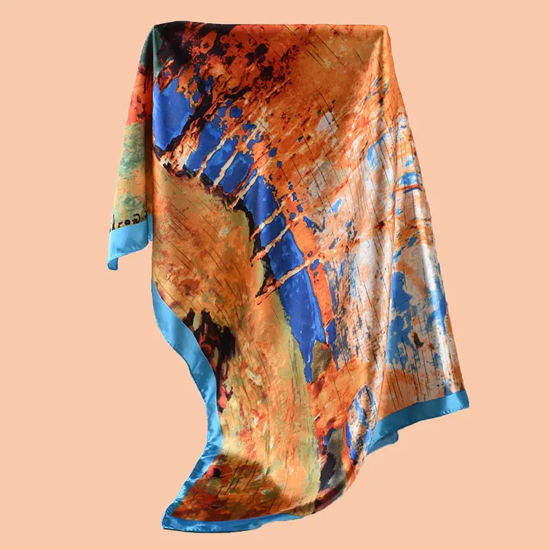 Flower Elegant High-end Imitated Silk Scarves Women