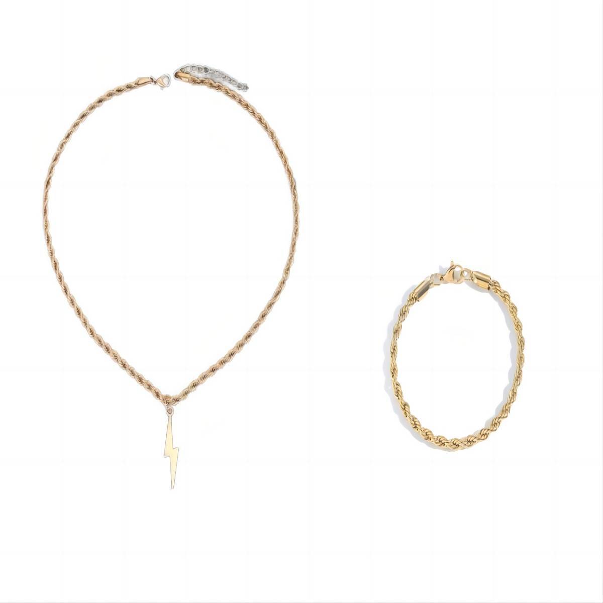 Simple Hemp Flowers Chain Jewelry Stainless Steel