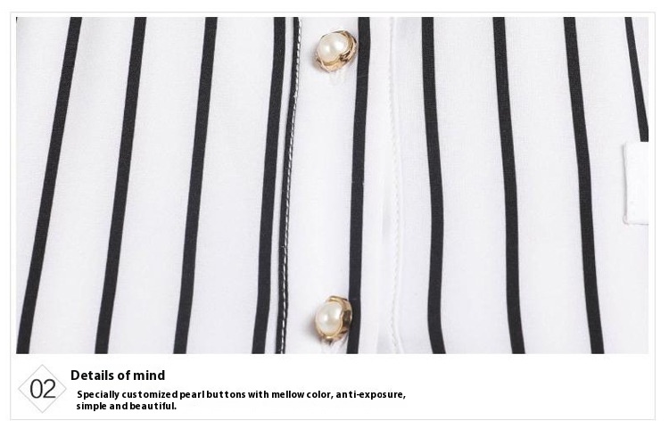 Striped Shirt Women's Long-sleeved Business Wear Spring And Autumn