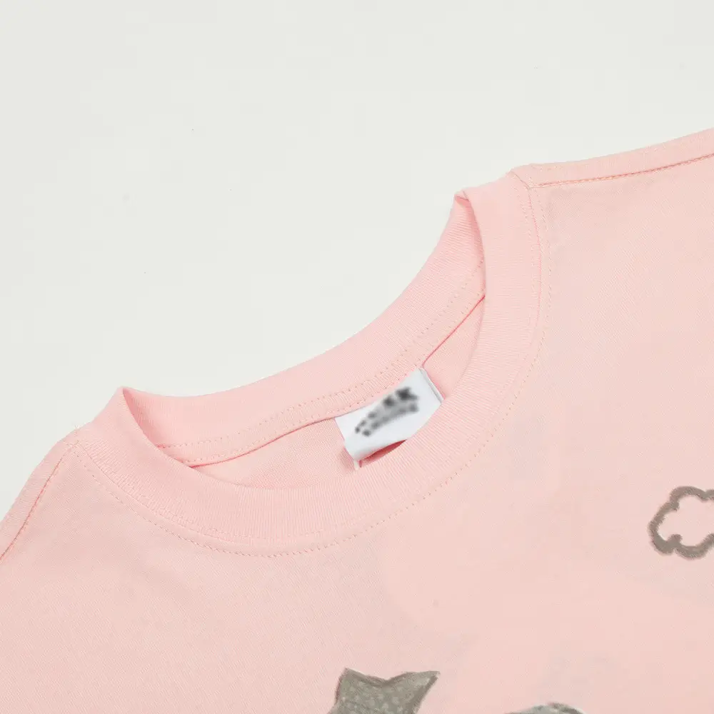 Creative Kitten Letter Print Short-sleeve