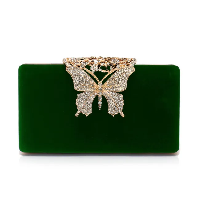 Women's Velvet Banquet Bag Evening Wear Dress Clutch Green - Shop at LoveMi