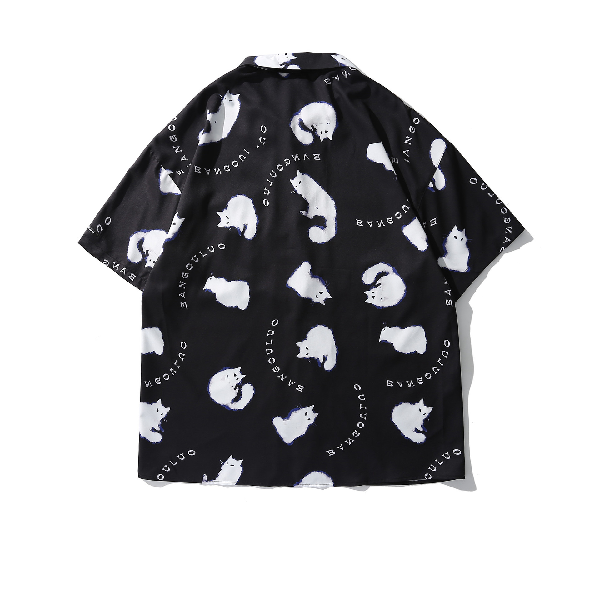 Title 4, Herren Hip Hop Shirt mit Katzen-All-Over-Print,...