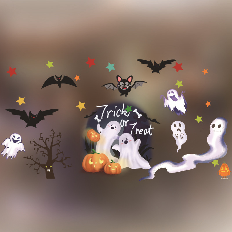 Title 34, Adesivos de Halloween para decoração de porta d...