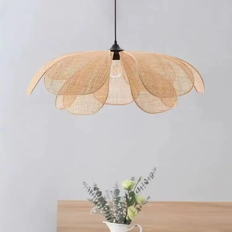 Creative Handmade Rattan Japanese Petal Lamp