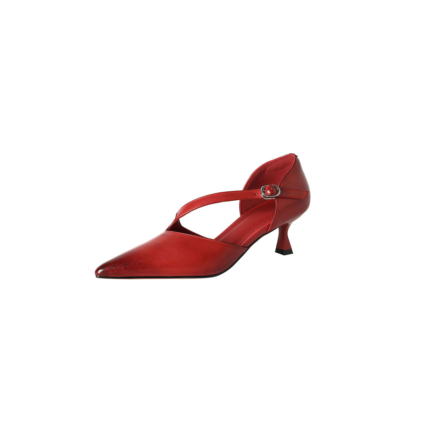 French-style Vintage Wine-red Open-toe High Heels Summer New Arrival