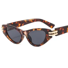 Women's Fashion Sunglasses LH142 Elegant And Generous - C2 Leopard Print Frame Gray - View 1