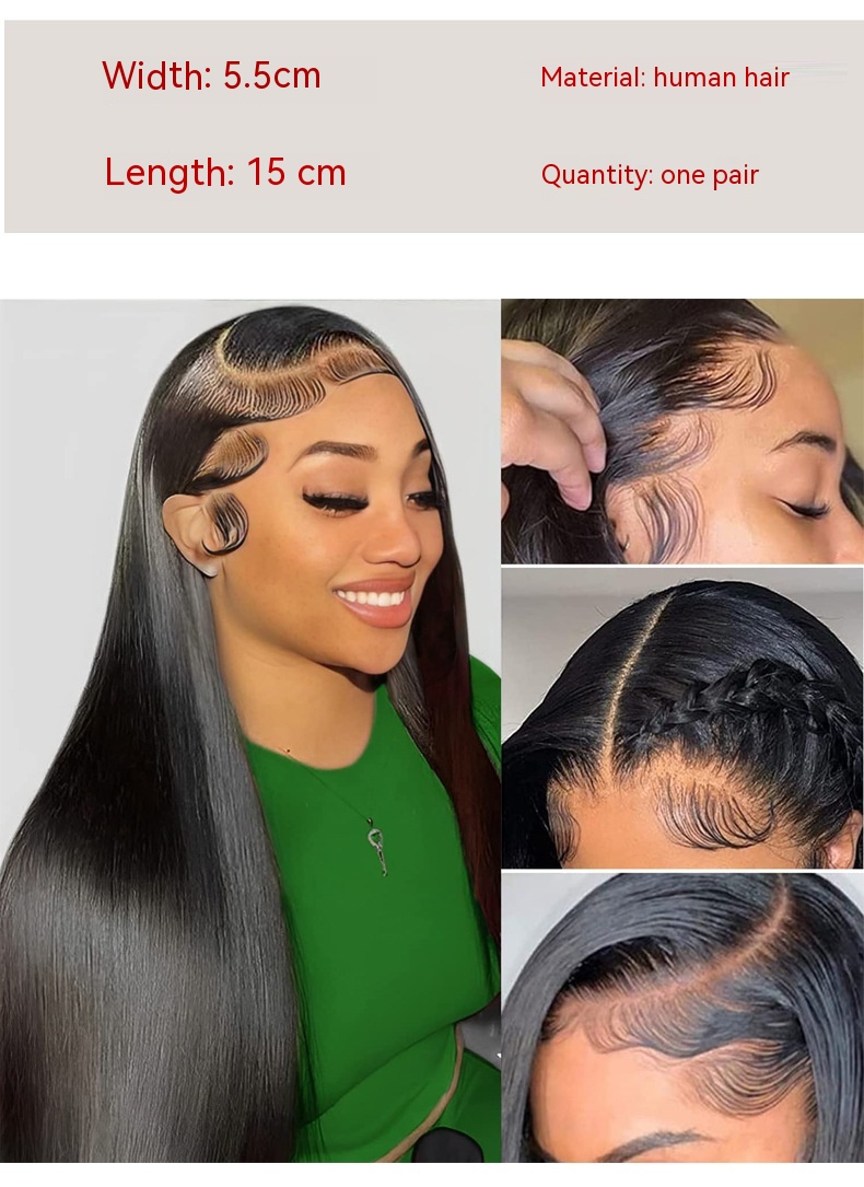 Real Hair Hairline Stickers Wig Bangs Sideburns Stickers — foto 8
