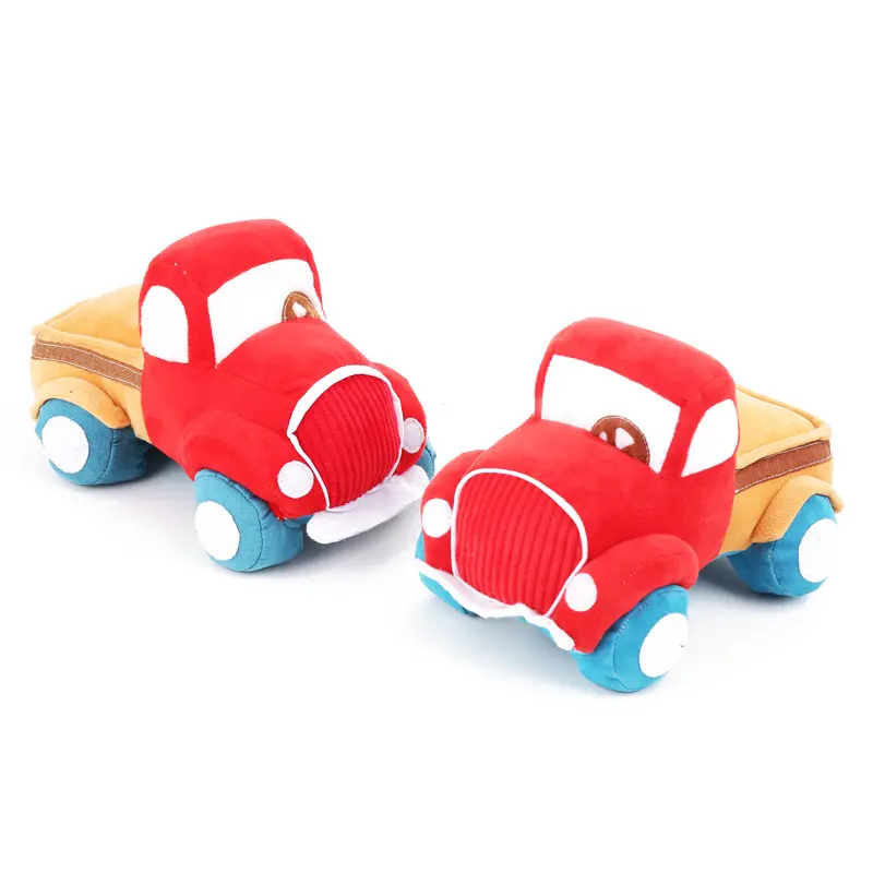 Tooth Grinding and Sound Making Plush Car Dog Toy