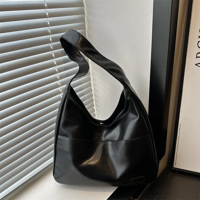 Women Vintage Hobo Bag Casual PU Leather Shoulder Bag Large Capacity Retro Tote Handbag Soft Underarm Bag Fall Winter Bag Black - Shop at LoveMi