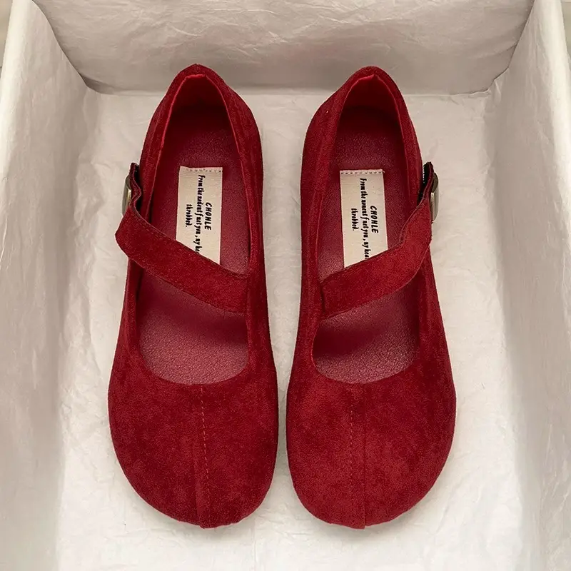 Retro French Flat Low-cut Shoes Women