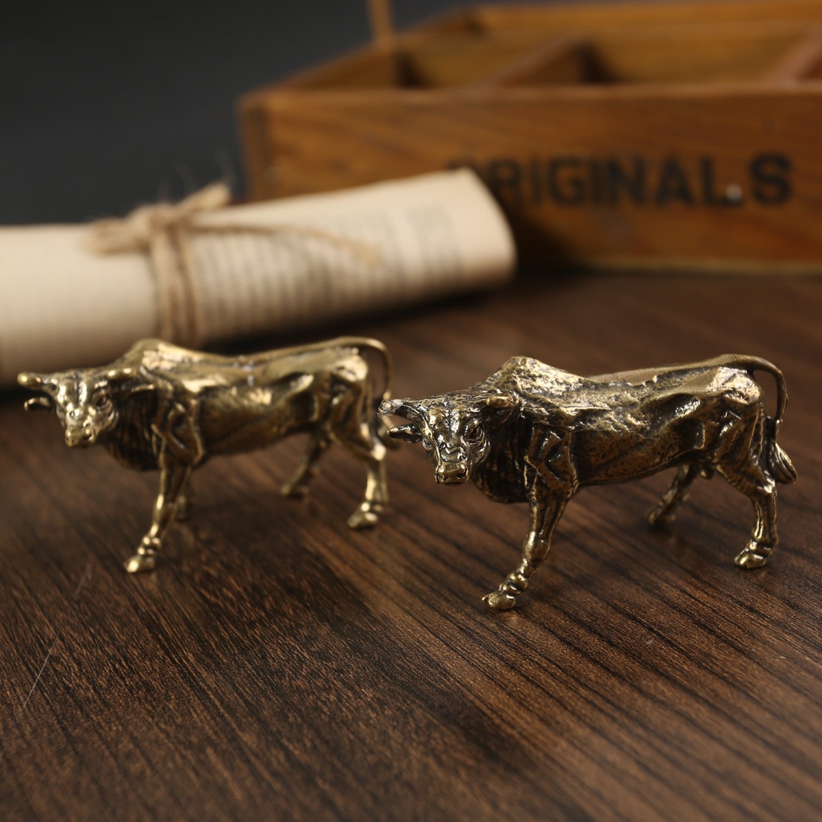 Brass Buffalo Ornament Unique And Creative