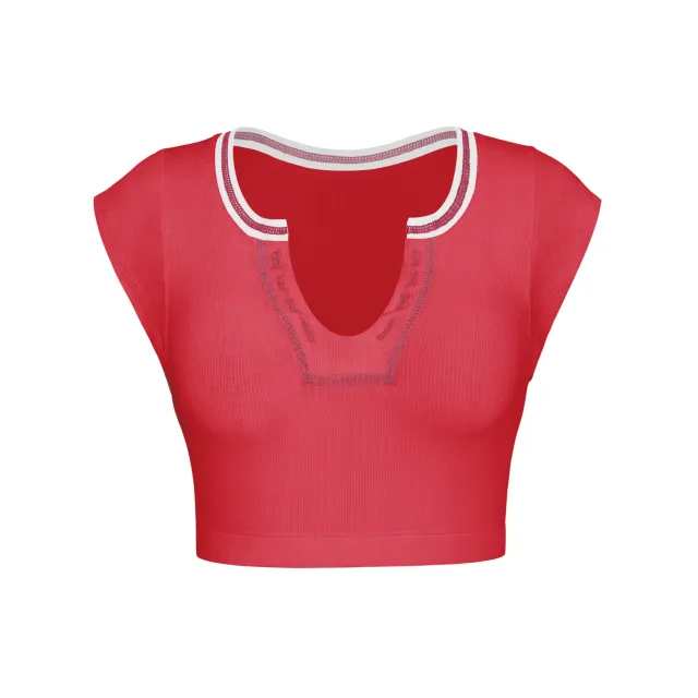 Top Knitted Thread Spring And Autumn Base Esbu054 Red - Shop at LoveMi