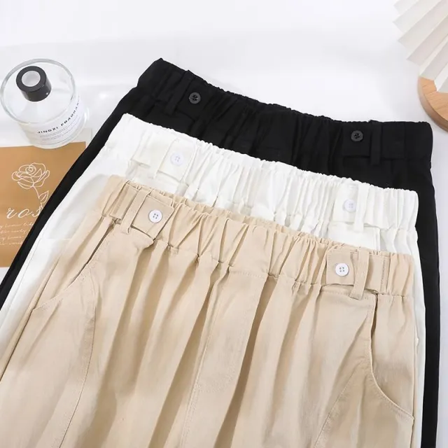 All match High Waist Harem Wide leg Pants White - Shop at LoveMi