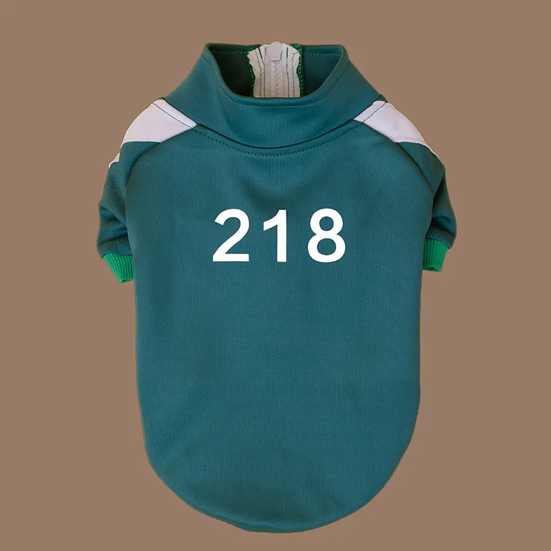 456 Digital Pet Clothes Cat Dog Coat Teddy Small And Medium-sized Dogs Sweater - Green Coat 218