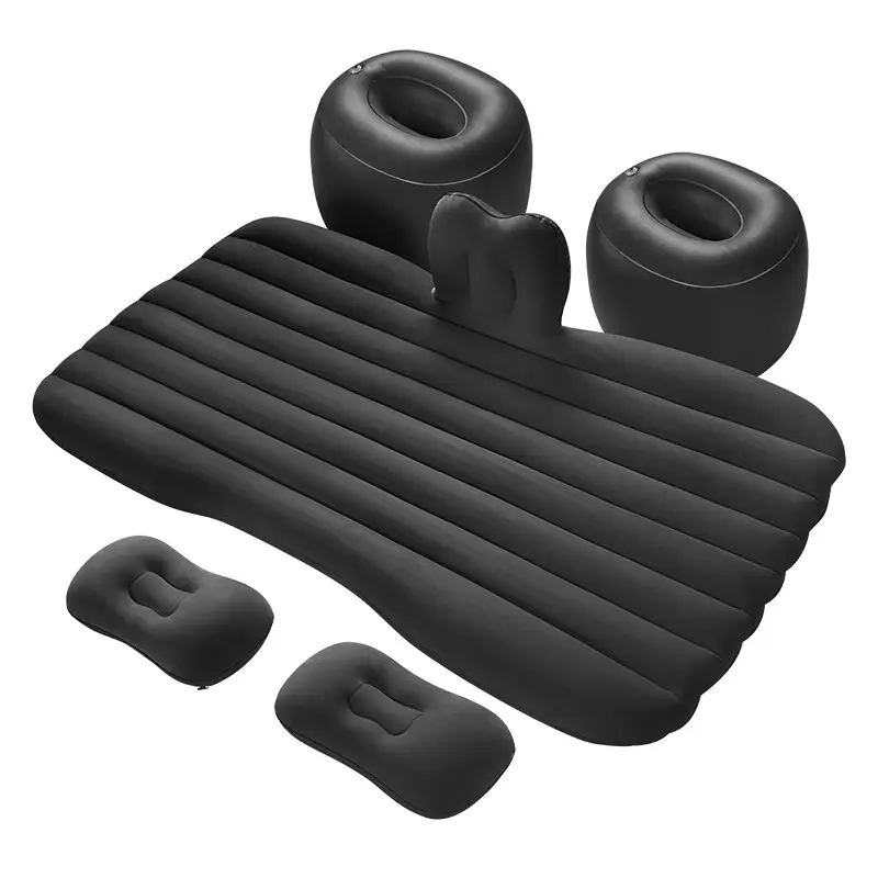 Simple, Solid-Color Foldable Inflatable Car Bed