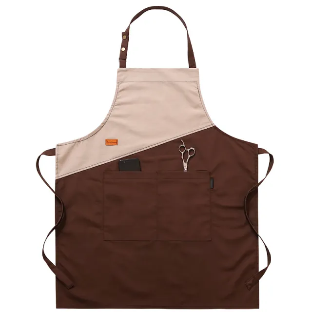 Milk Tea Shop Kitchen Denim Hanging Neck Canvas Apricot With Coffee - Shop at LoveMi