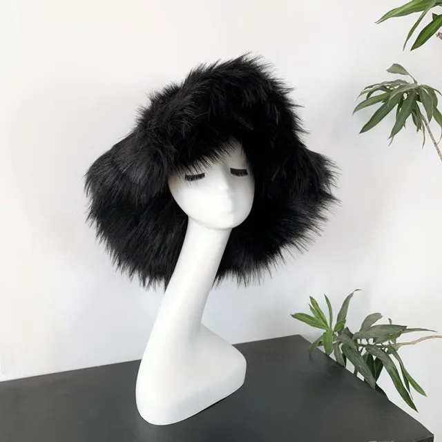Warm Environmental Protection Fur Raccoon Fur Thickened Autumn And Winter Personalized Punk Hat Black - Shop at LoveMi