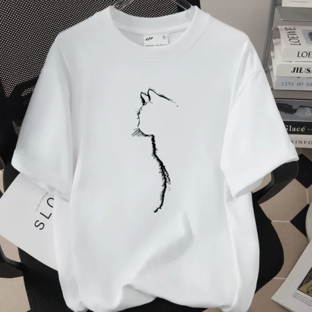 Creative And Fun Side profile Cat Design T shirt For Your Adorable Pet No 15 3Xl - Shop at LoveMi