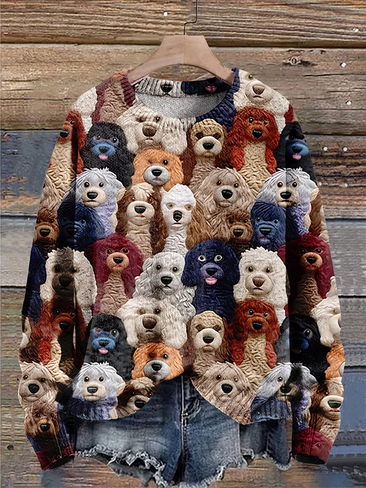 Christmas Popular 3D Digital Printing Loose Pullover Thickened Spring Sweater Llwdz010 Xs - Shop at LoveMi