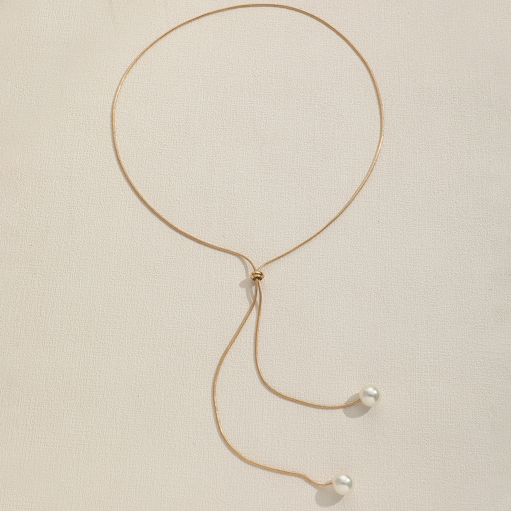 Women's Fashion Simple Long Pull Necklace