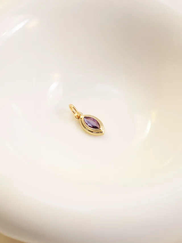 European And American Color Birthstone Pendant February - Shop at LoveMi