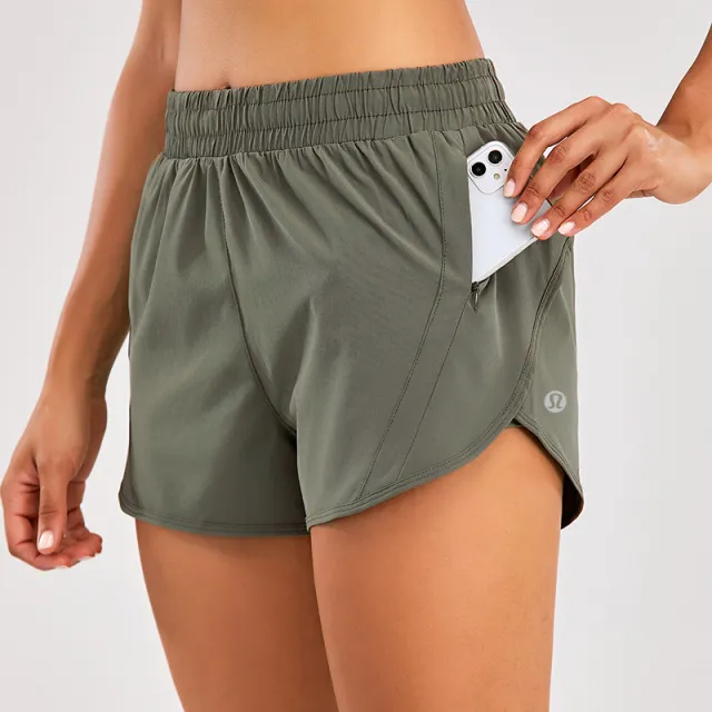 Multi pocket Running Leisure Quick drying Sweat Absorbent Yoga Pants Women Army Green - Shop at LoveMi