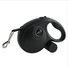 Simple Household Automatic Retractable Dog Leash - Black Ribbon Garbage Box - View 1