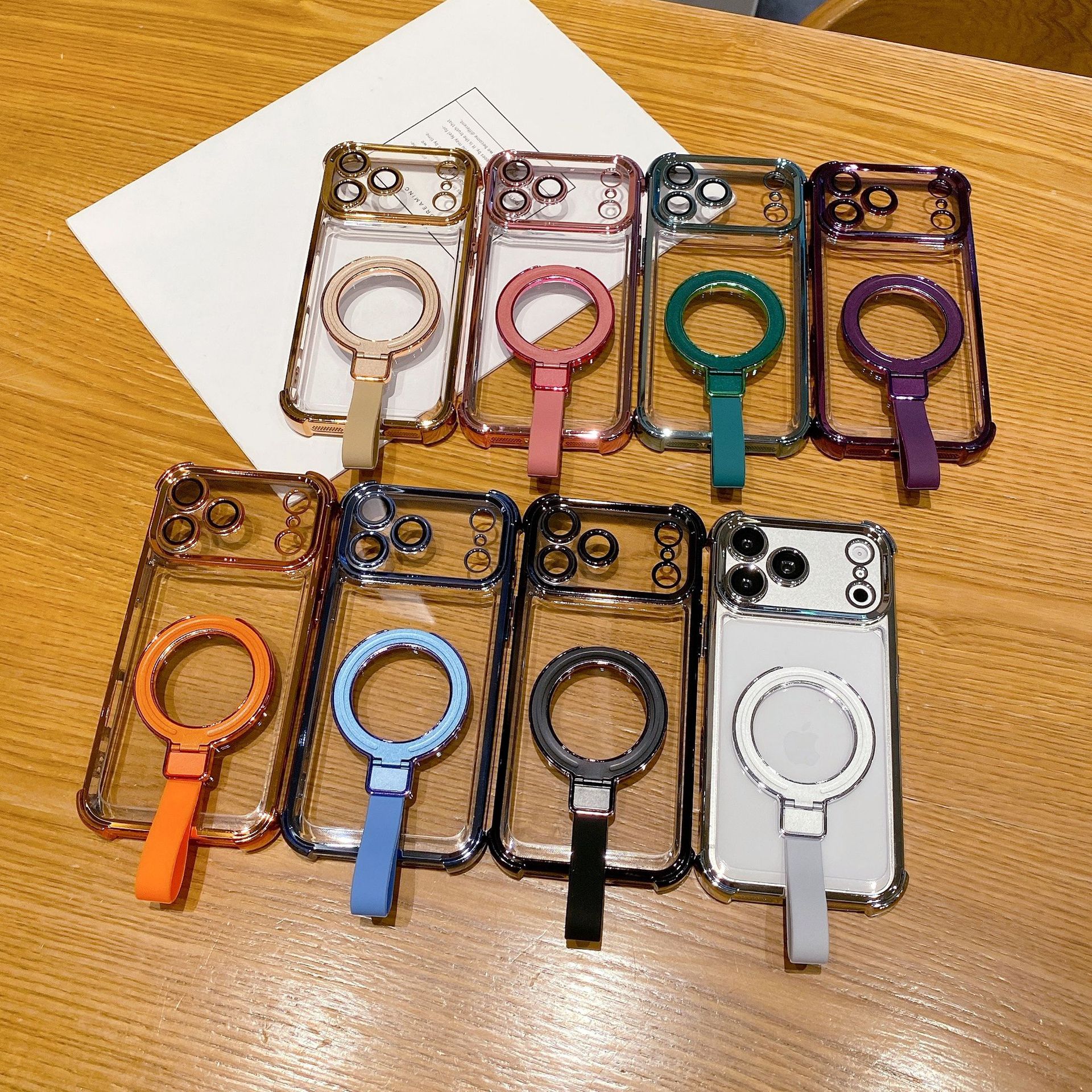 Suitable For 16-inch Electroplated Border Magnetic Suction Anti-drop Holder