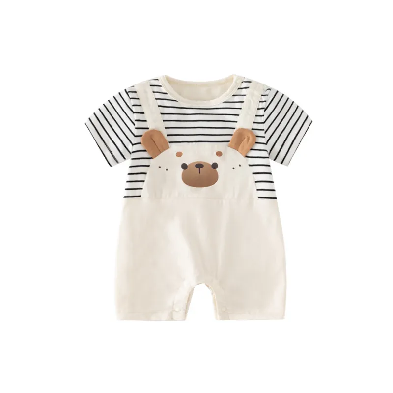 Summer Short-sleeve Baby Jumpsuit - Short Sleeved One Piece-80Cm