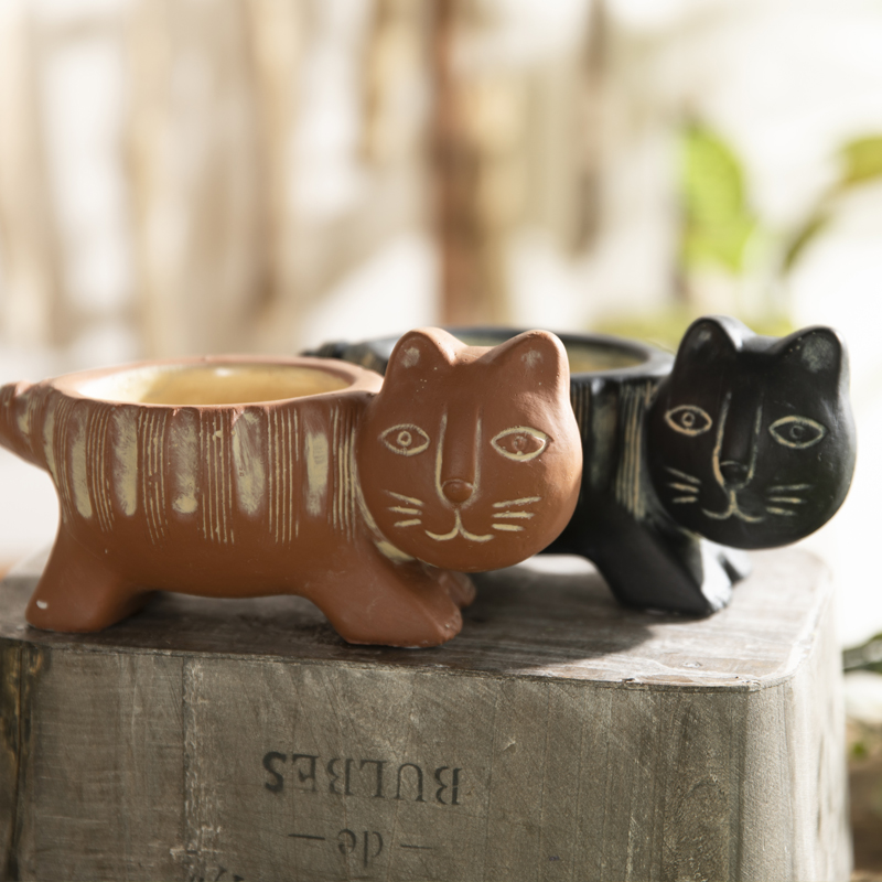 European-style Creative Simple Tiger Cement Floor Succulent Flower Pot Indoor Living Room Home Decoration