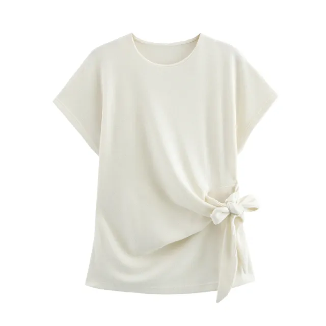 Women's Nodule Decoration Top And Skirt Ivory - Shop at LoveMi