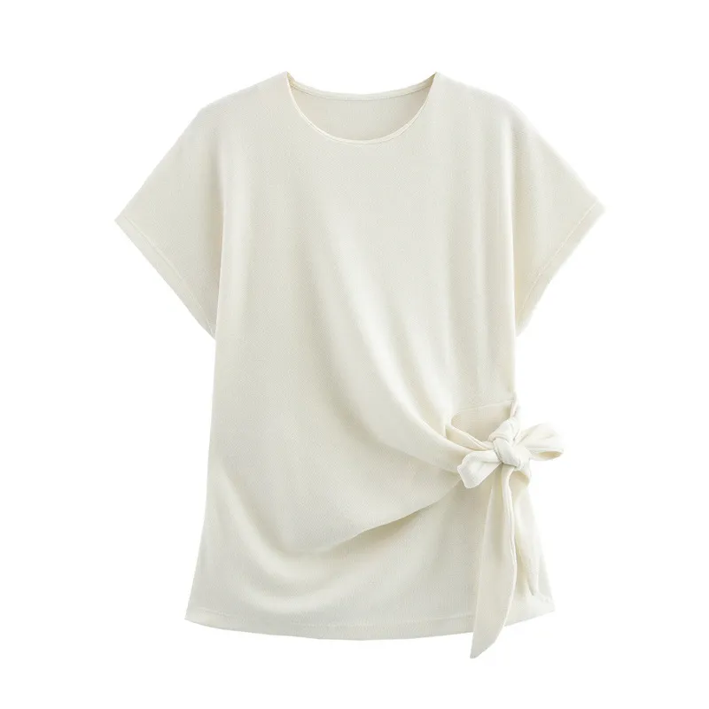 Women's Nodule Decoration Top And Skirt - Ivory