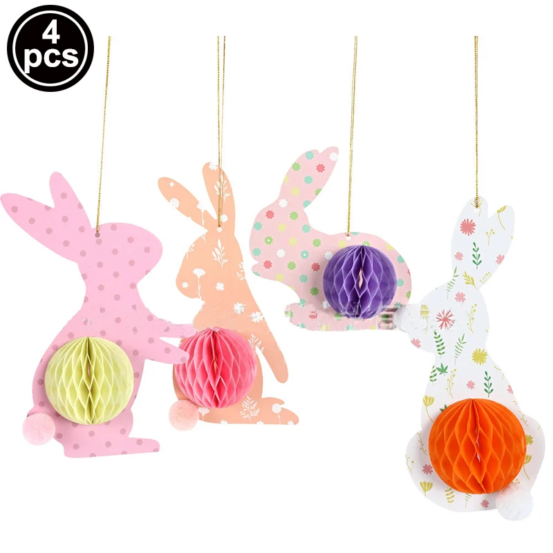 Rabbit Ornaments X4