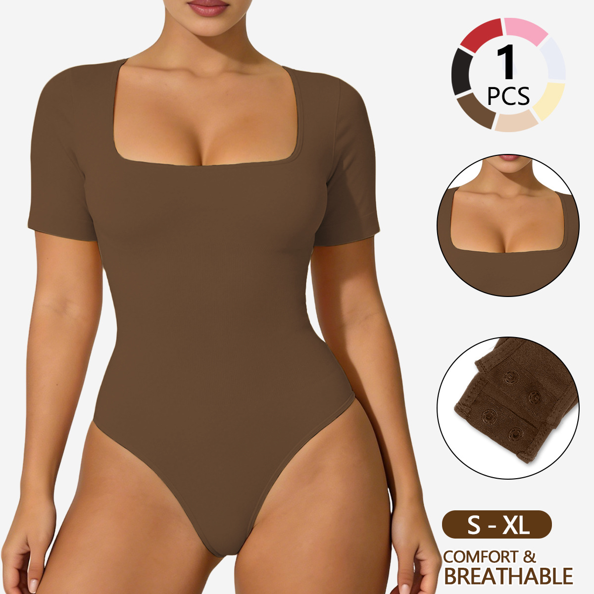 Womens Seamless High-Elastic Shapewear Bodysuit