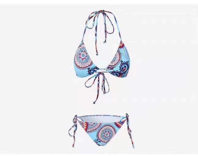 Retro Lace Up Beach Swimsuit Ladies