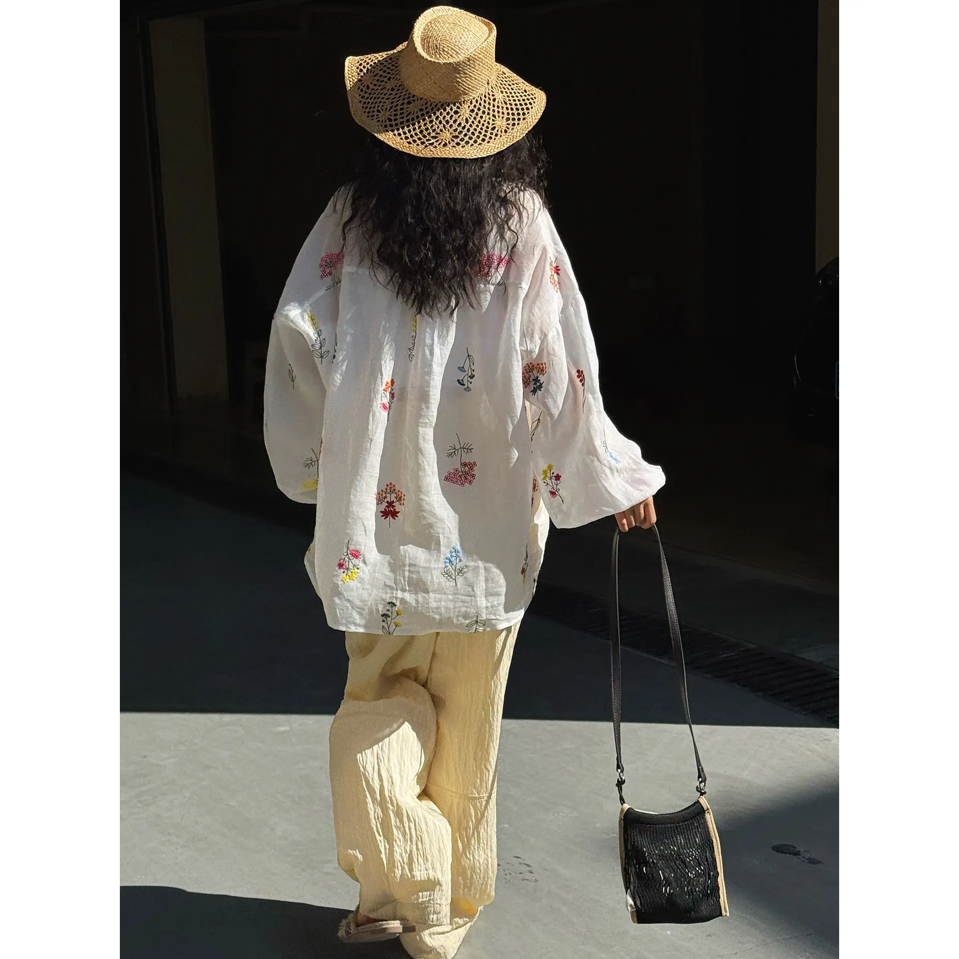 Summer New Style French-Style Resort-Ready 3D Embroidered Shirt