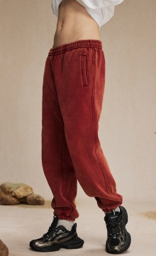 High Street American Retro Washed Distressed Batik Fleece Ankle-tied Casual Sweatpants Male