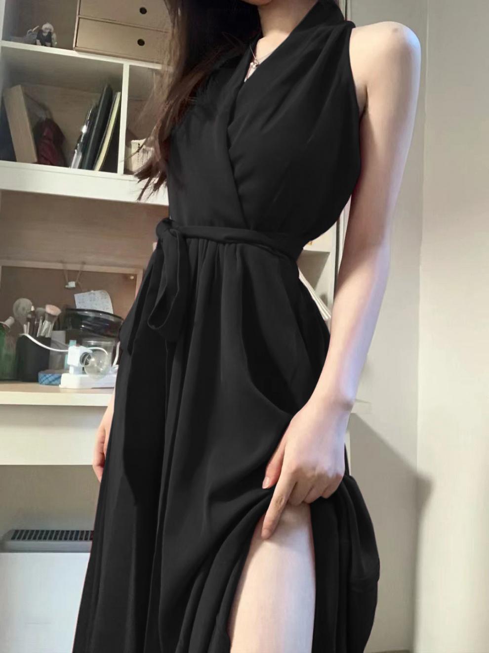 A-line Mature-style Waist-cinching Tied Figure-hugging Midi Dress Ed5214a1 B44c 4ddf A67a 1c95aa0dcc58