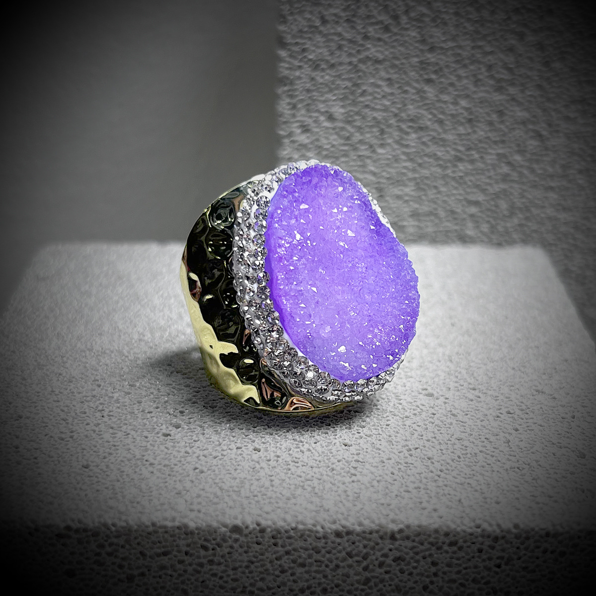 Antique Bronze Adjustable Statement Wide Ring