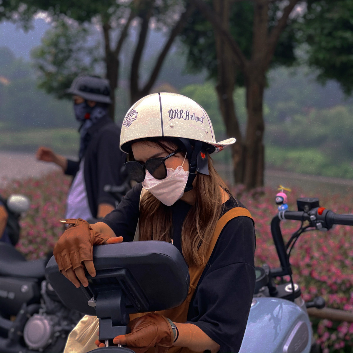 Electric Bicycle Helmet Men's Retro Half Helmet