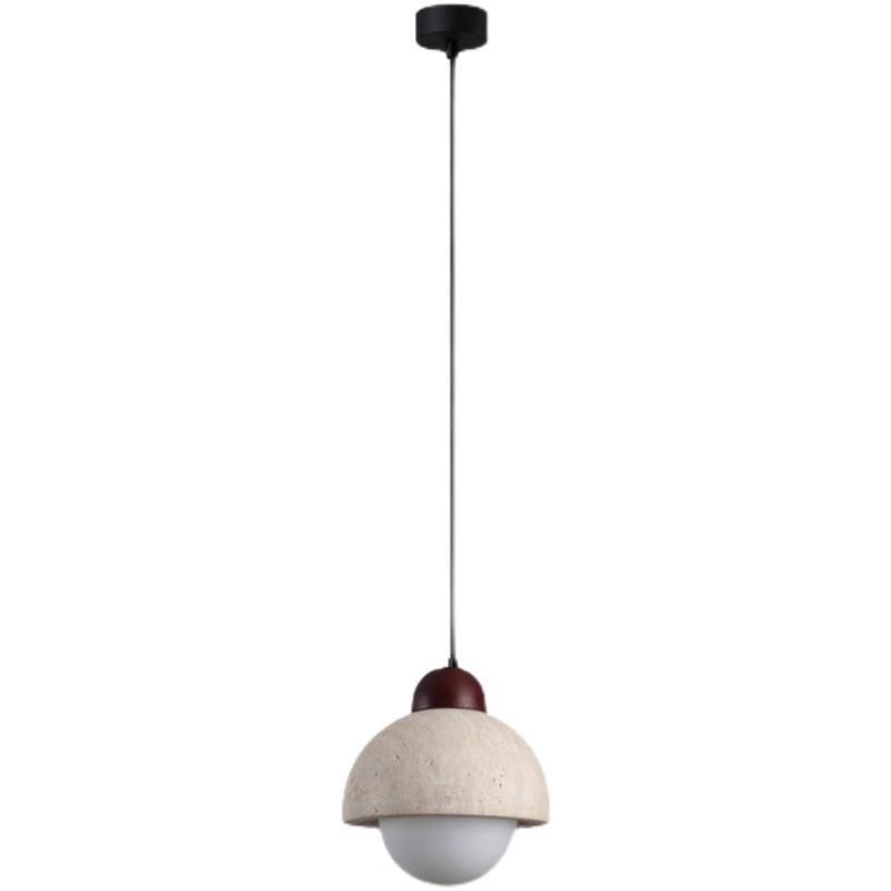 Yellow Cave Stone Wabi Sabi Style Bedside Pendant Light