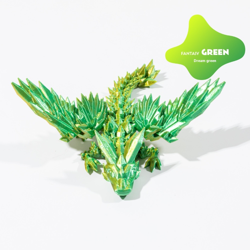 3D Printed Gemstone Flying Dragon Deformed Figurine Crystal Action Figure