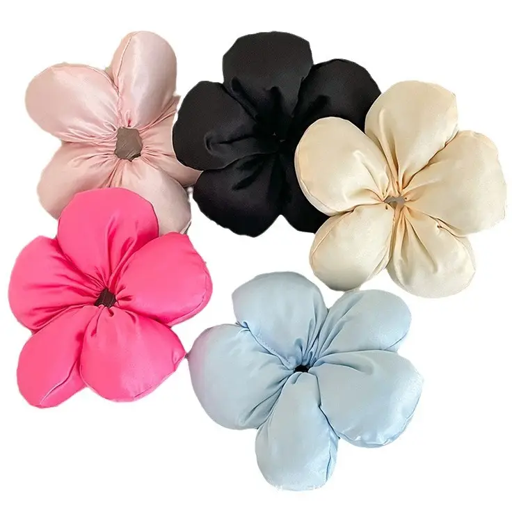 Sponge Flower Pillow Satin Large Intestine Headband