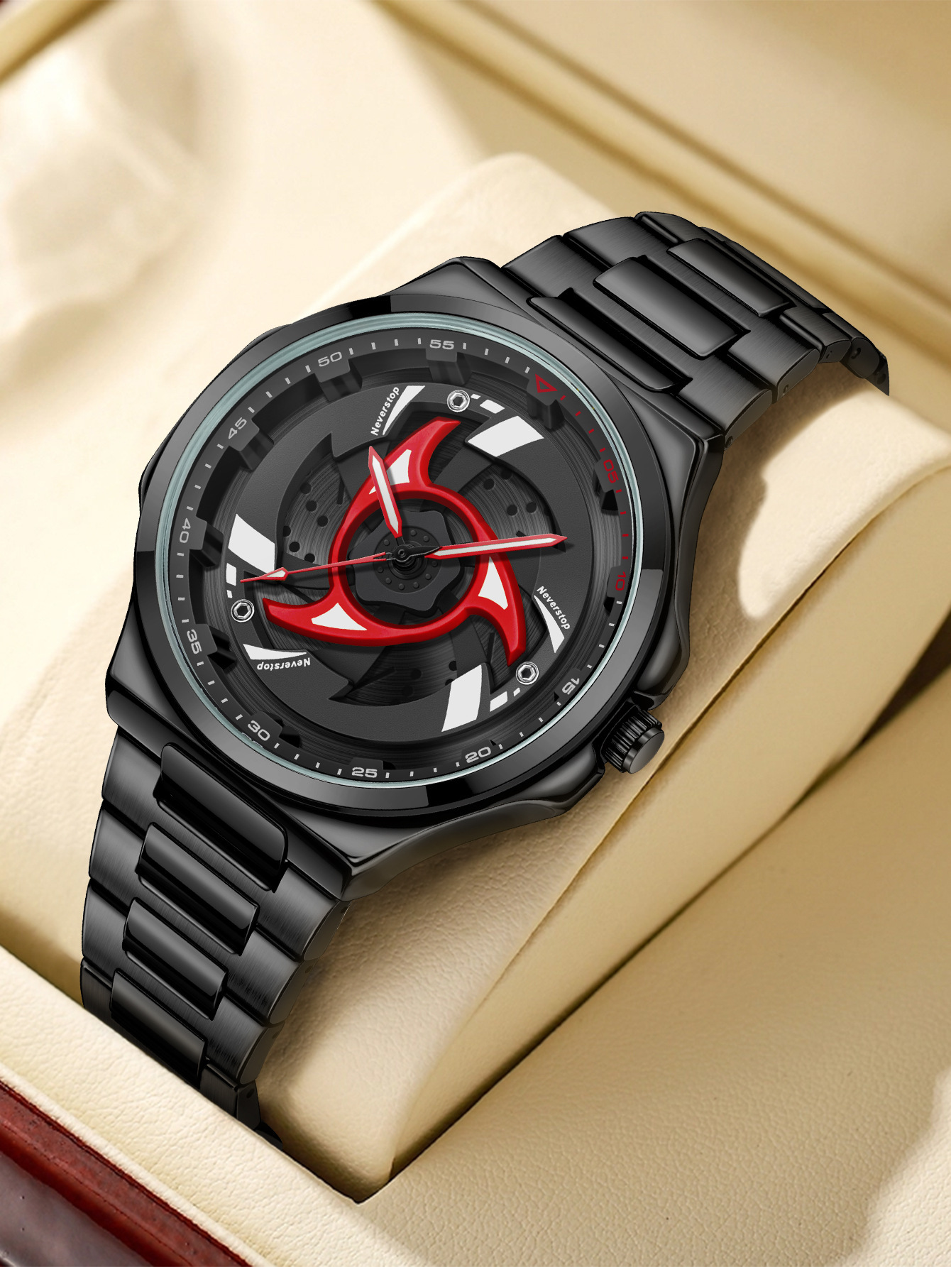 Neverstop 946 Rotating Bezel Dial Quartz Watch With A Sporty Design For Men