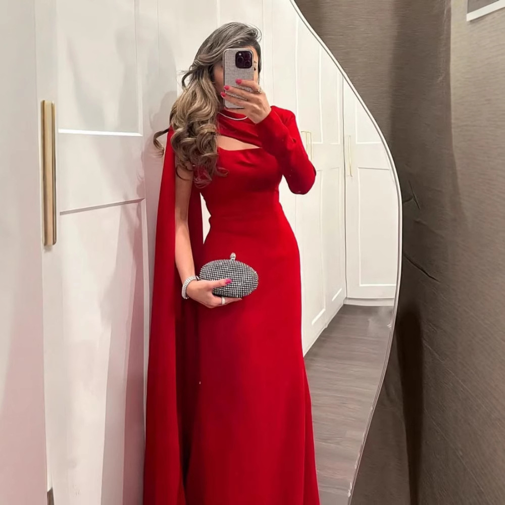 Women's Sexy Sheath One-Shoulder Dress With Flowing Ribbons